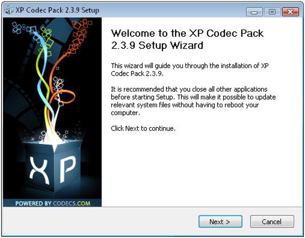 k-lite codec pack windows xp