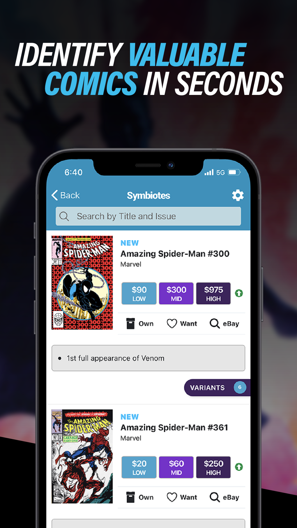 Key Collector Comics App для iPhone — Скачать