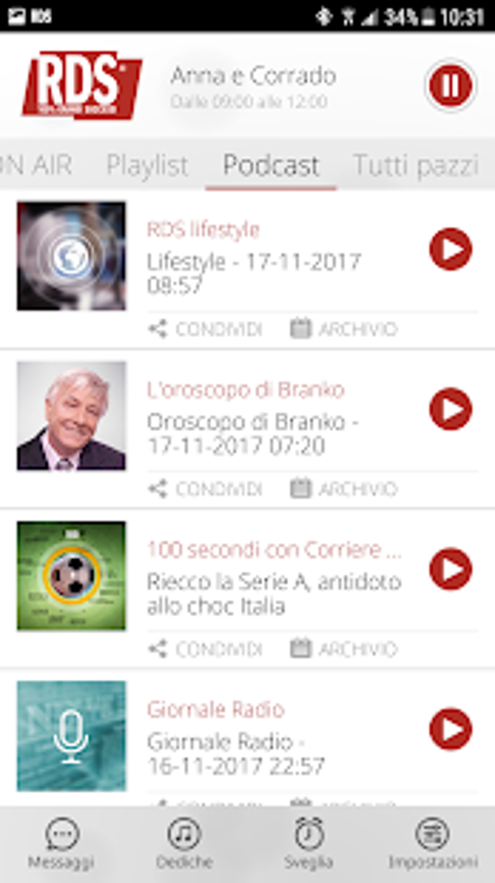 RDS 100 Grandi Successi APK per Android Download