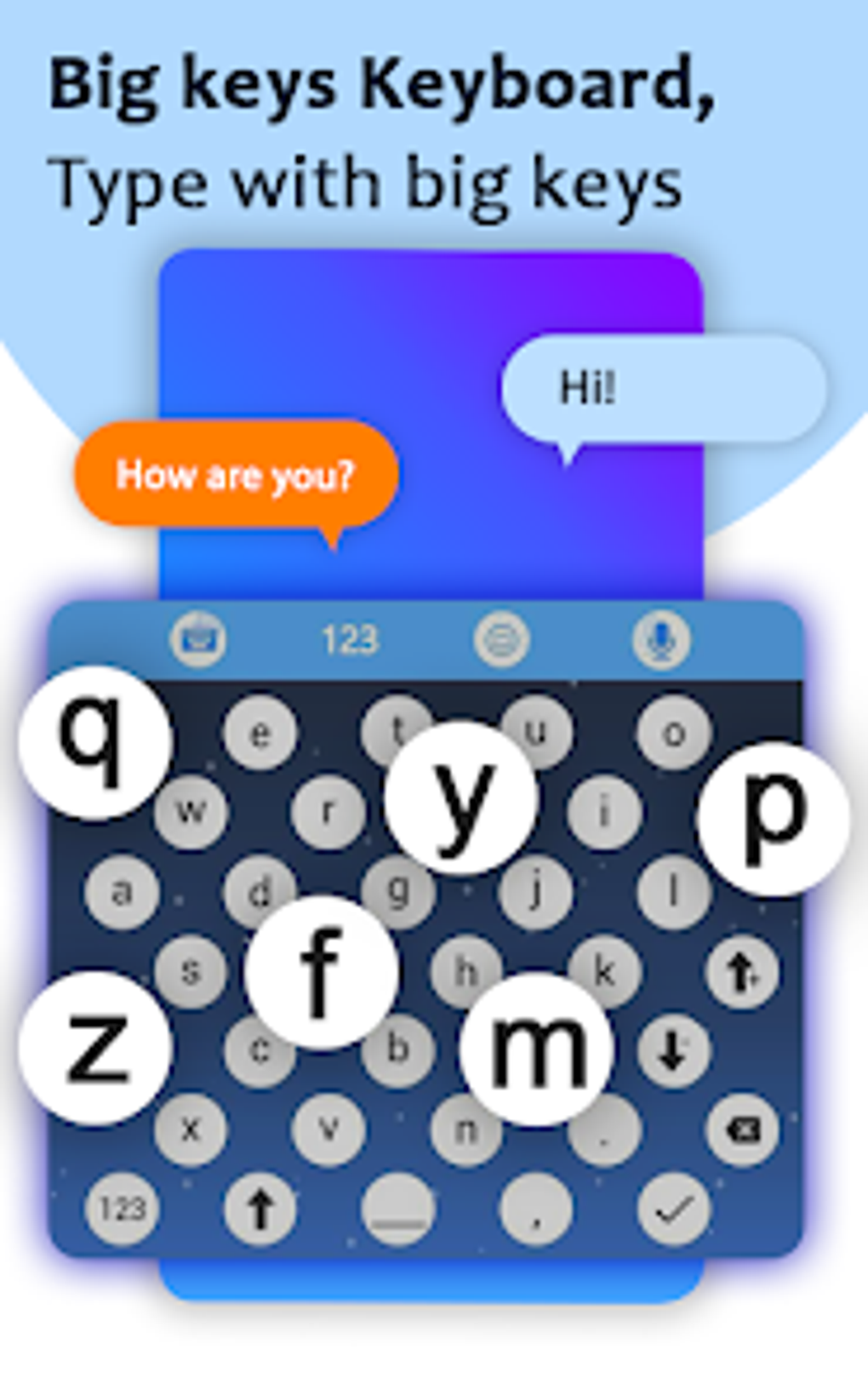 Big Button Keyboard - Big Keys для Android — Скачать