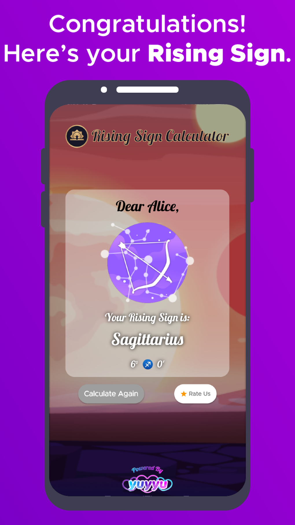 Rising Sign Calculator Android 