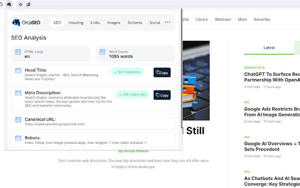 Orca seo your all in one seo assistant google chrome 