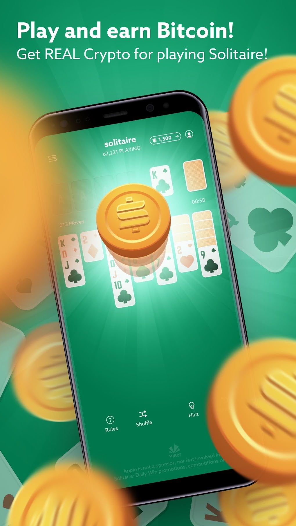 Solitaire Card Games Bitcoin для Android — Скачать