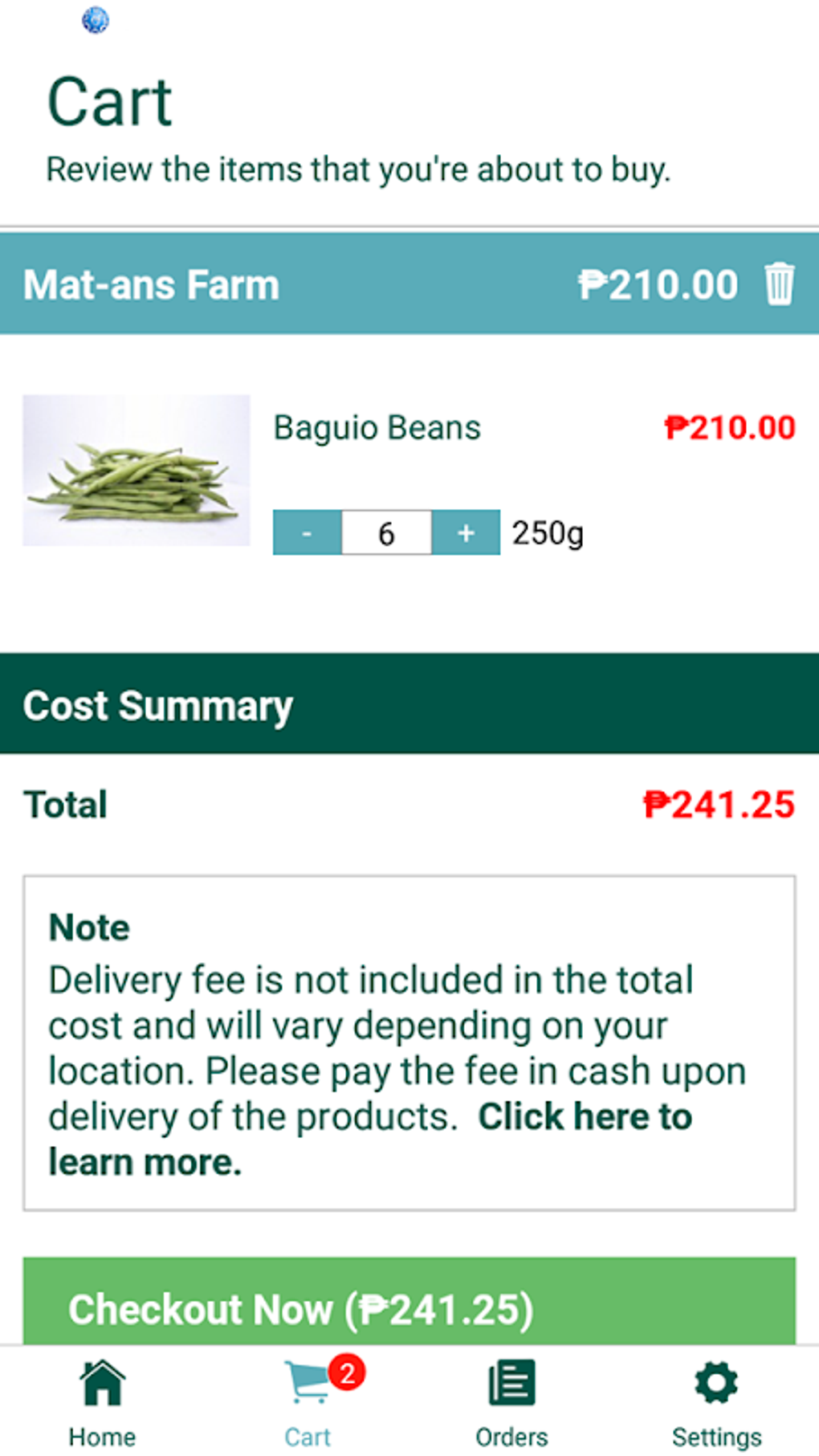 Session Groceries Android 