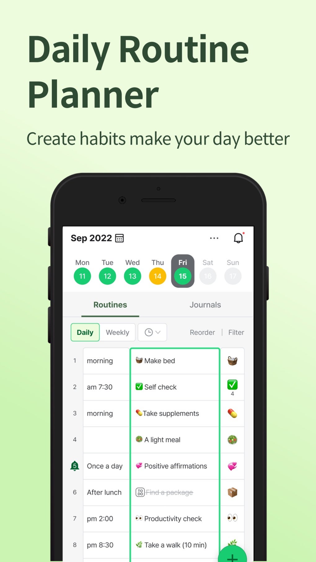 iPhone 용 MyRoutine Routine tracker - 다운로드