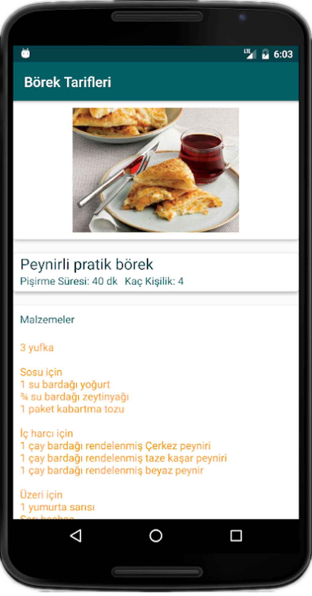 İnternetsiz Börek Tarifleri APK для Android — Скачать