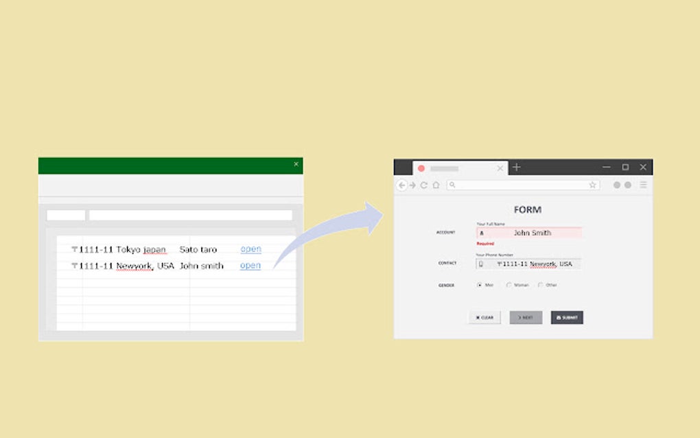 Auto fill link Google Chrome 용 - 확장 프로그램 다운로드