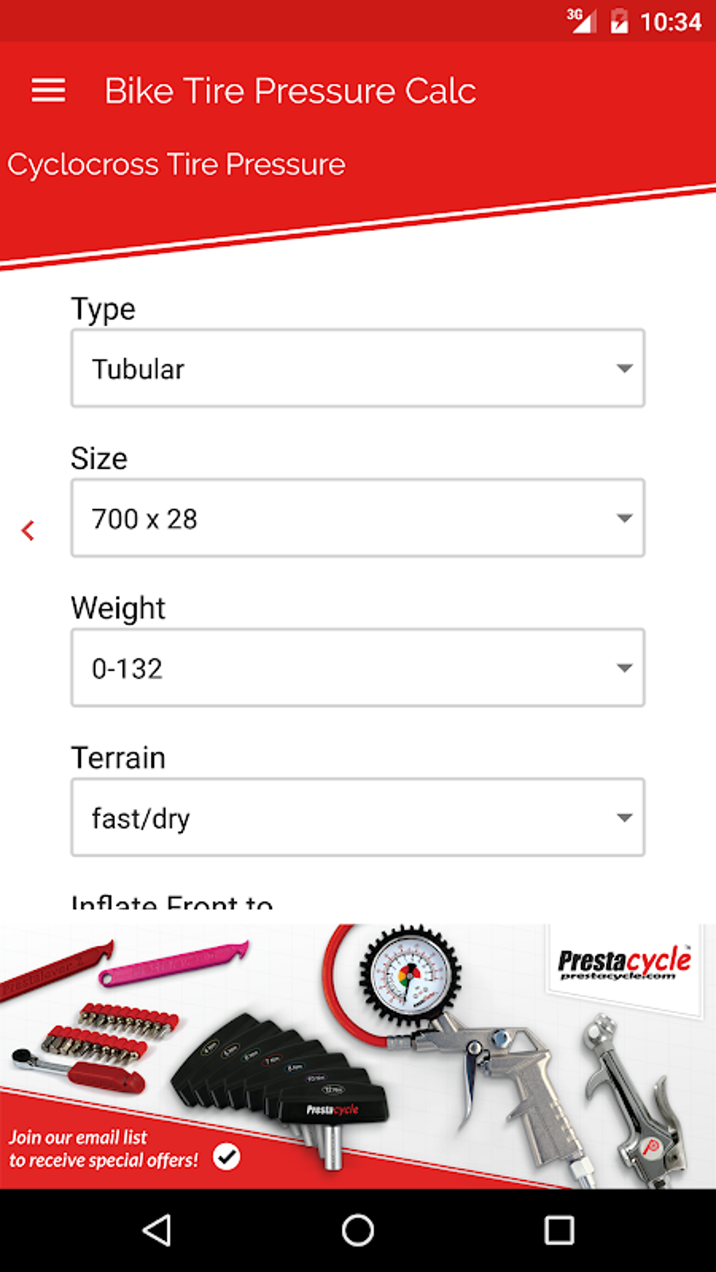 Bike Tire Pressure Calculator APK para Android Descargar