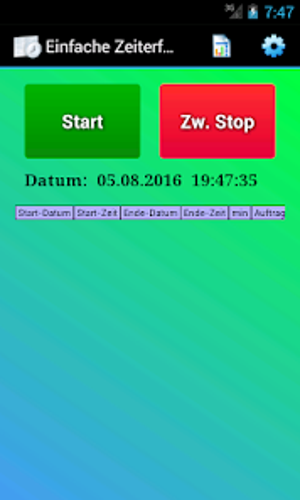 Einfache Zeiterfassung for Android - Download