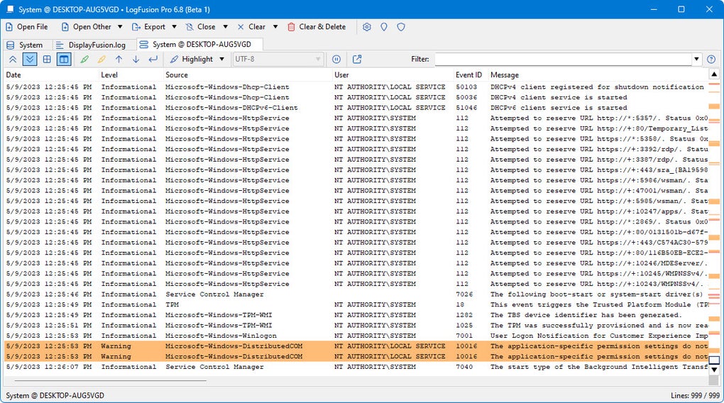 Fusion Log Example LogFusion - Download