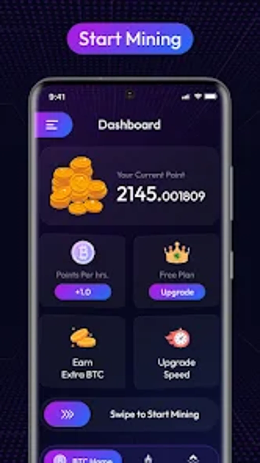 Bite Crypto : BTC ETH Miner для Android — Скачать