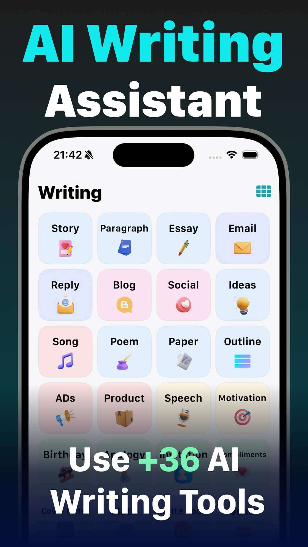 Writify AI Text Generation Para IPhone Descargar