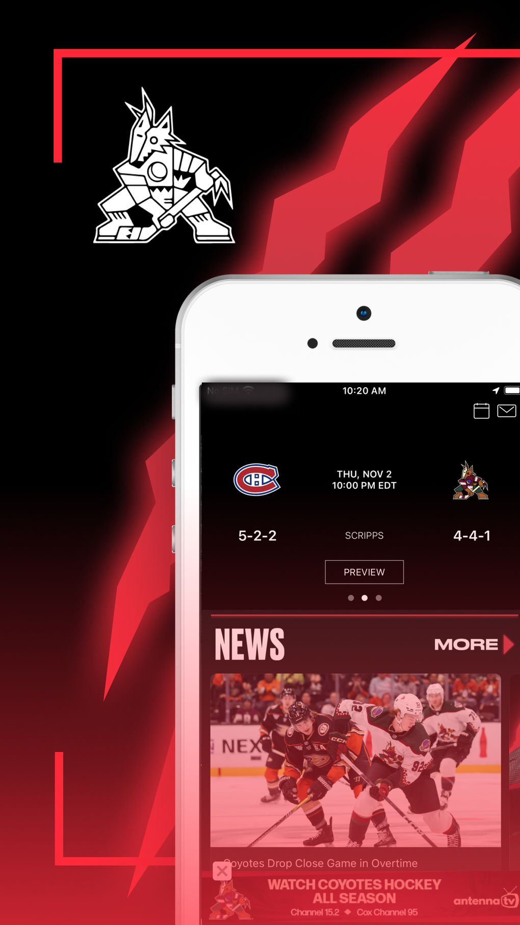 Arizona Coyotes для iPhone — Скачать