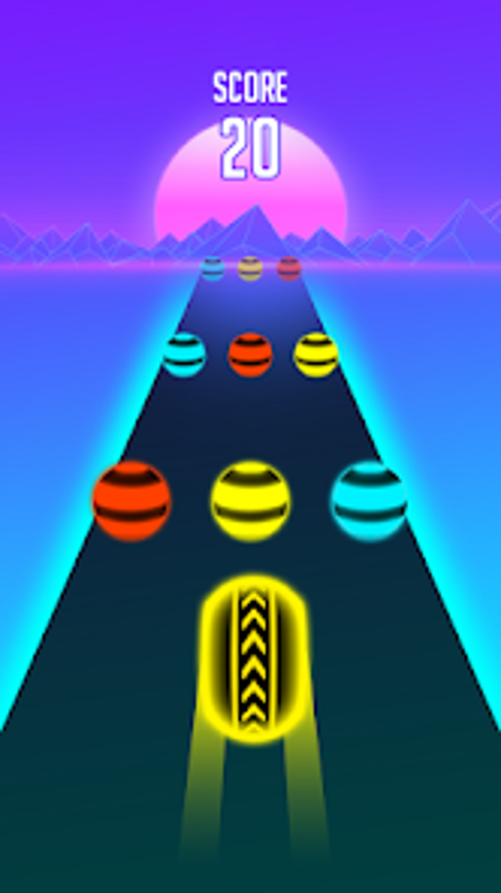 Neon Color Ball Road Run for Android - 無料・ダウンロード