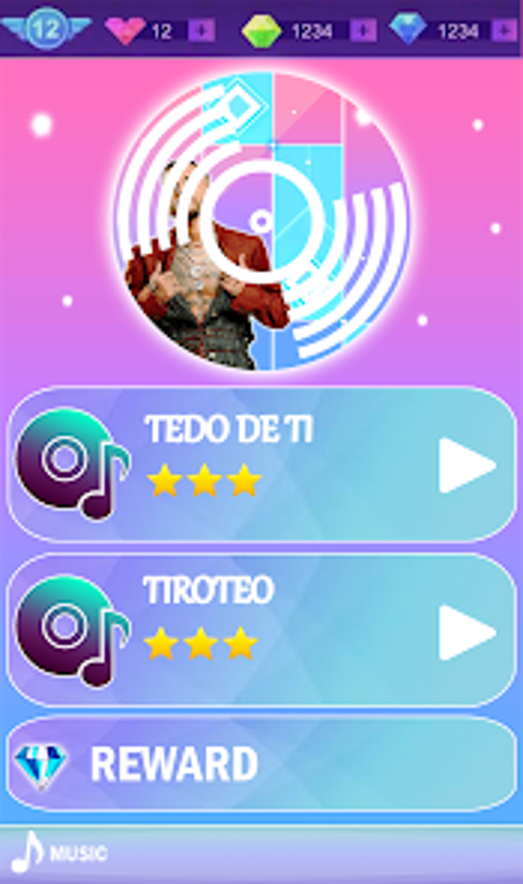 Android Rauw Alejandro Piano Tiles 