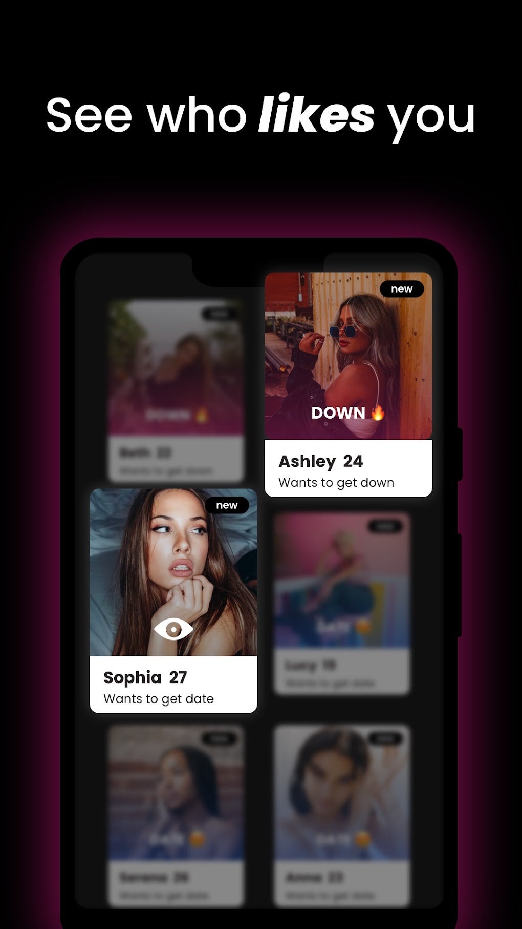 DOWN Dating App: Flirt Meet для Android — Скачать