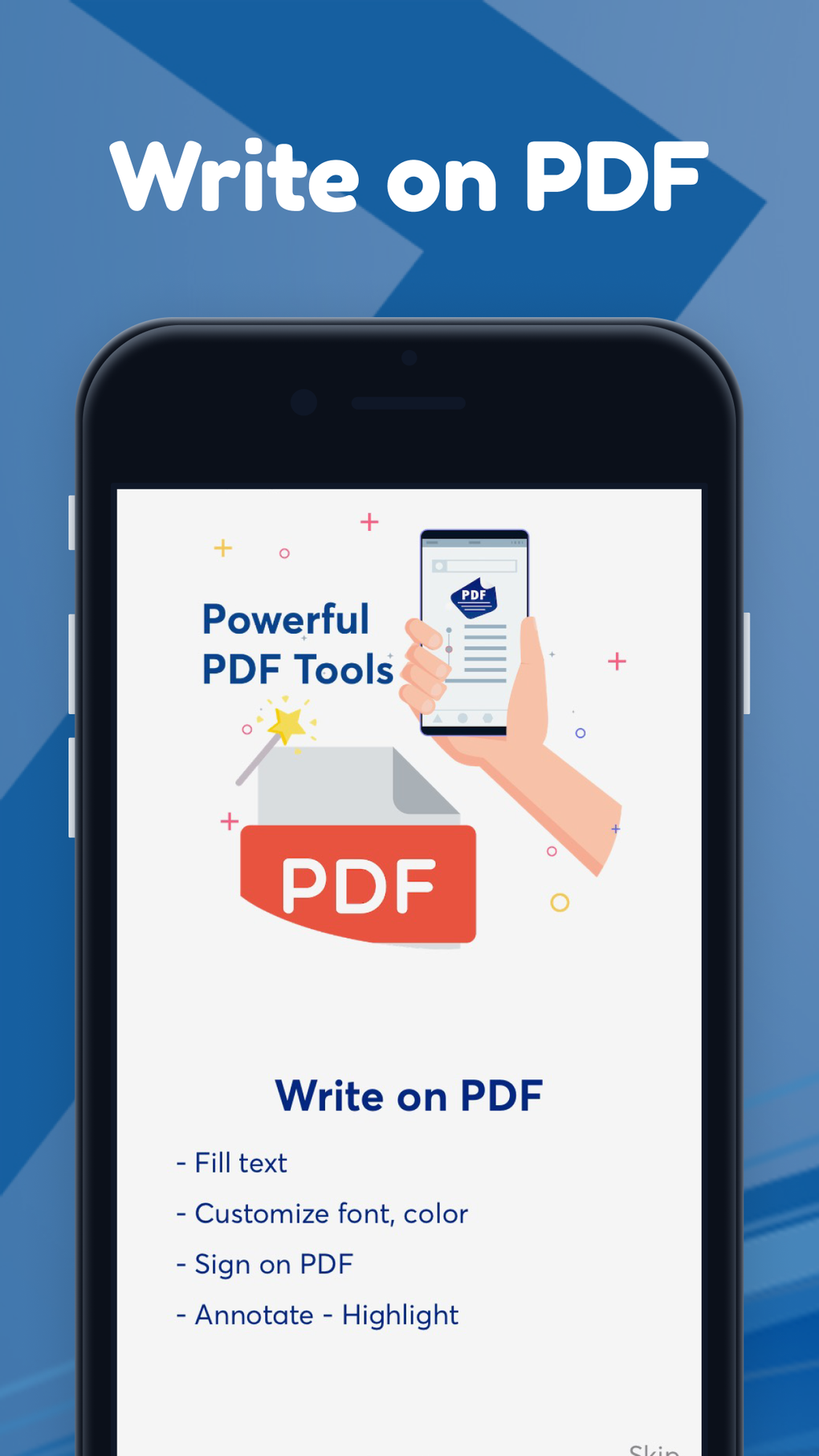 IPhone PDF Fill Editor Write On PDF 