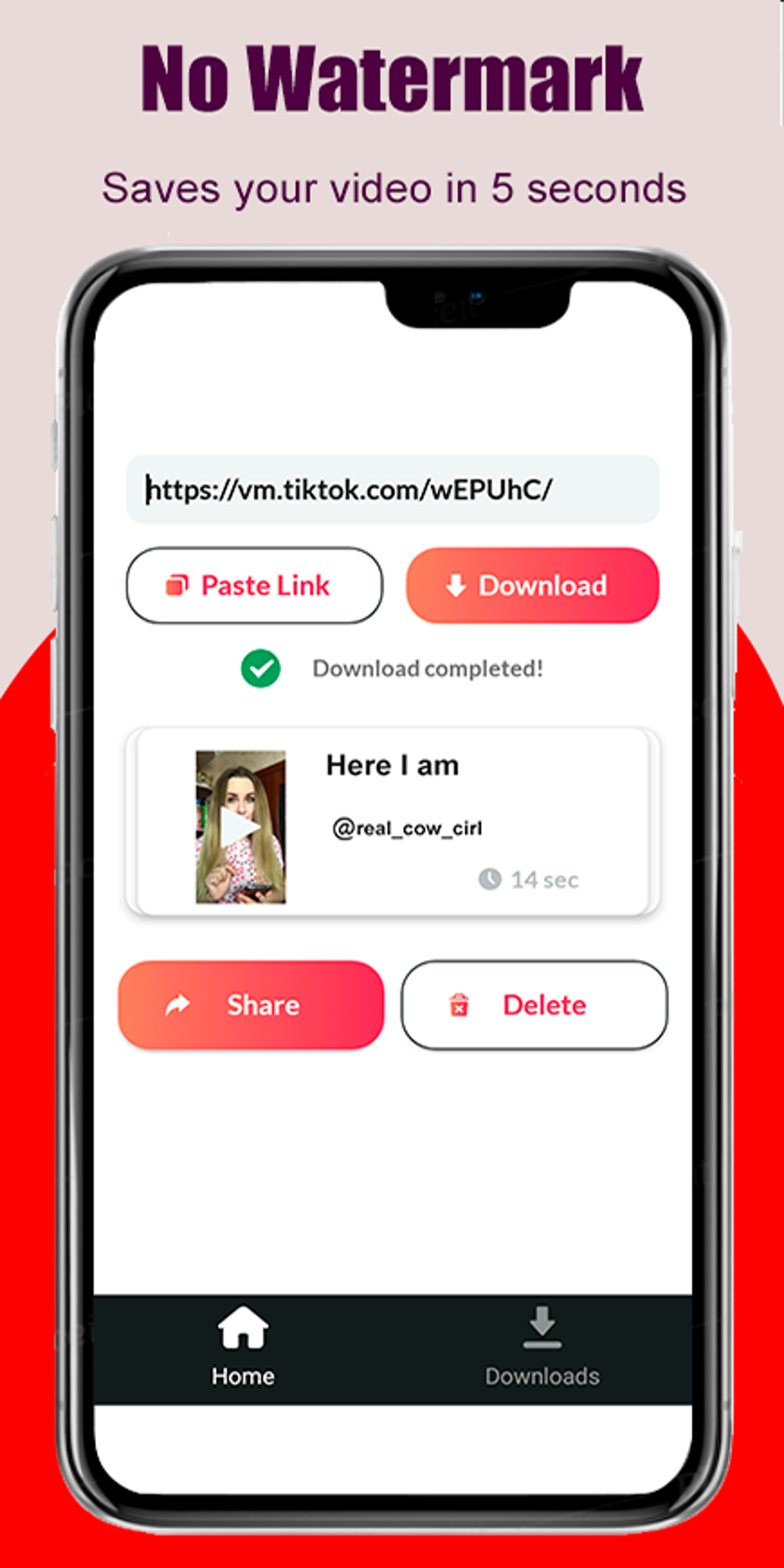 Now download your TikTok videos without watermark with noTube - noTube