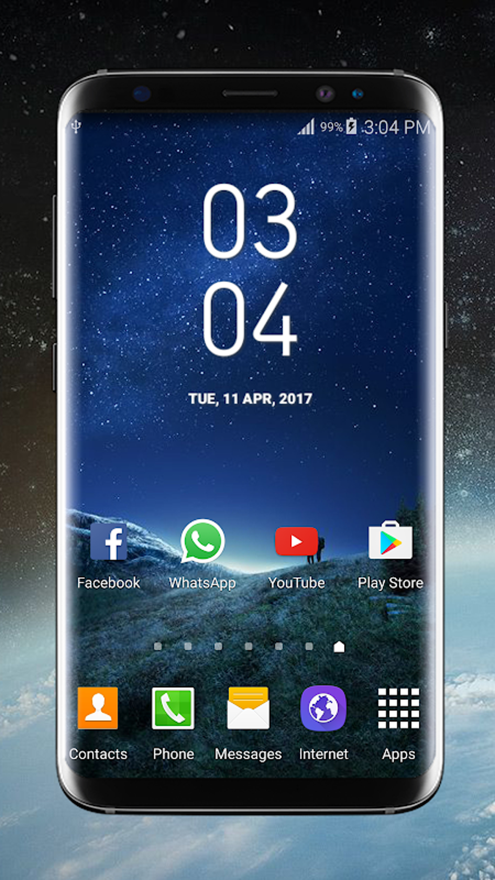 Galaxy S8 Plus Digital Clock APK para Android Descargar