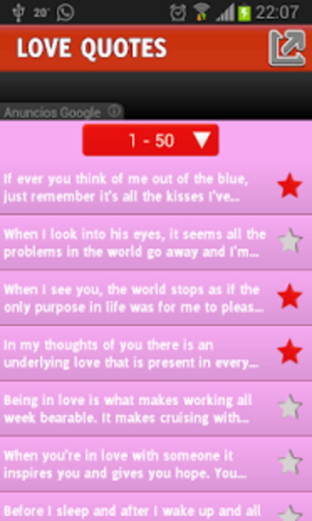 Love Quotes para Android - Download
