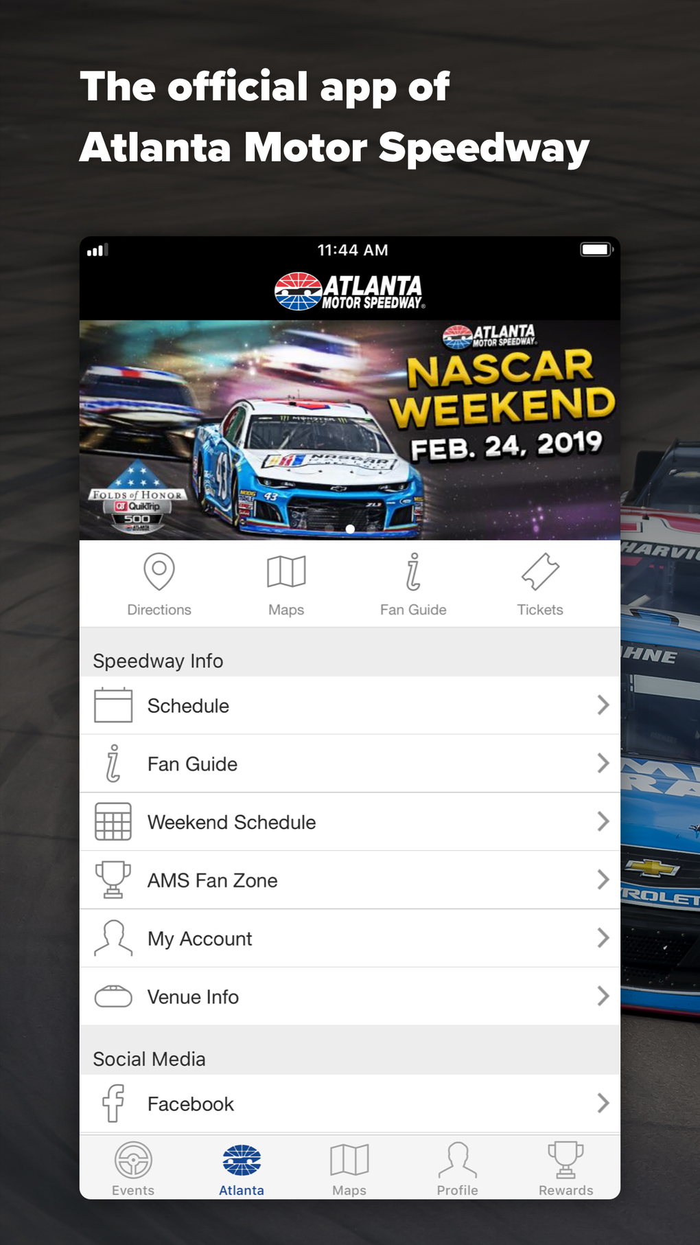 Atlanta Motor Speedway для iPhone — Скачать