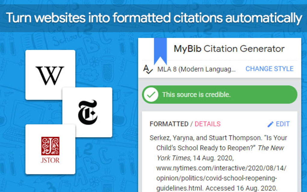 my bib citation generator extension