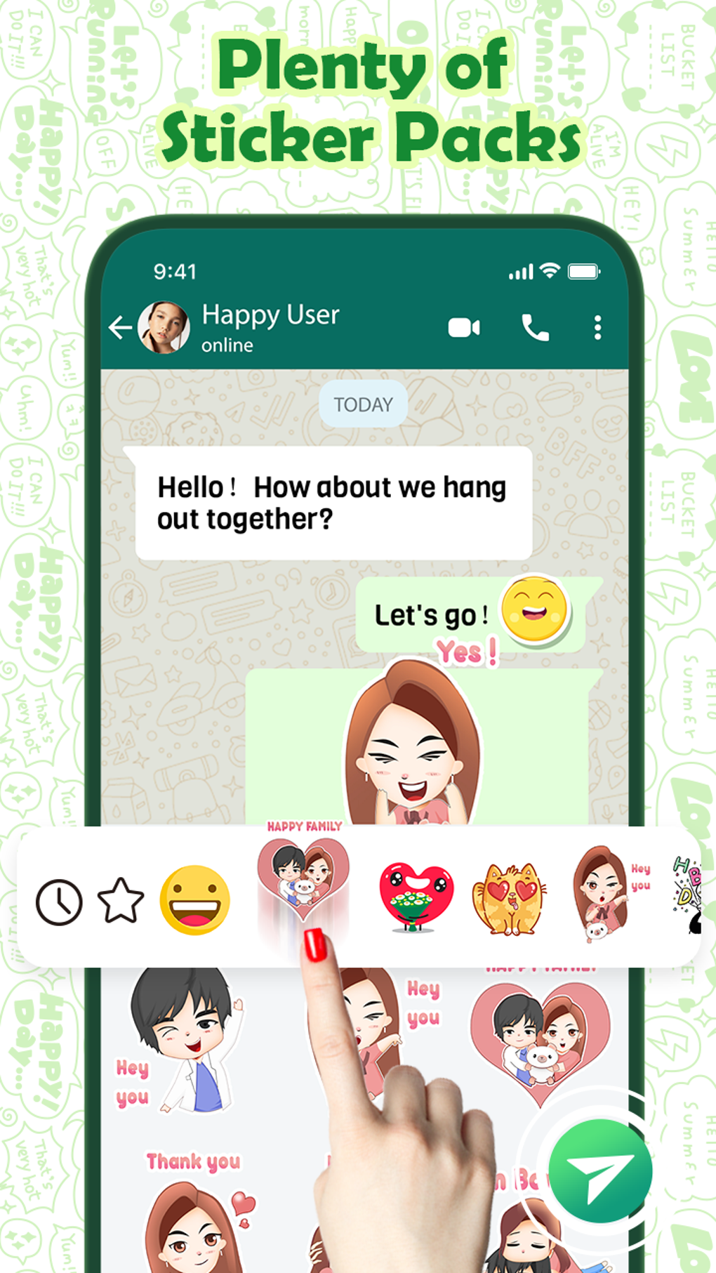 WA.Stickers Stickers for WhatsApp WAStickerApps APK pour Android