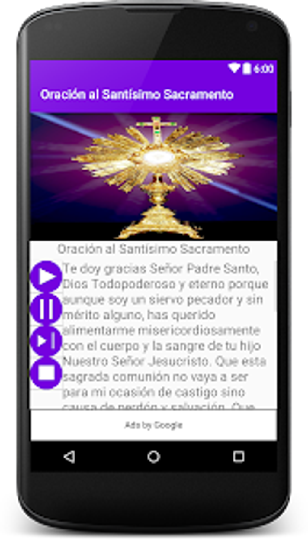 Oración a Santísimo Sacramento for Android - Download