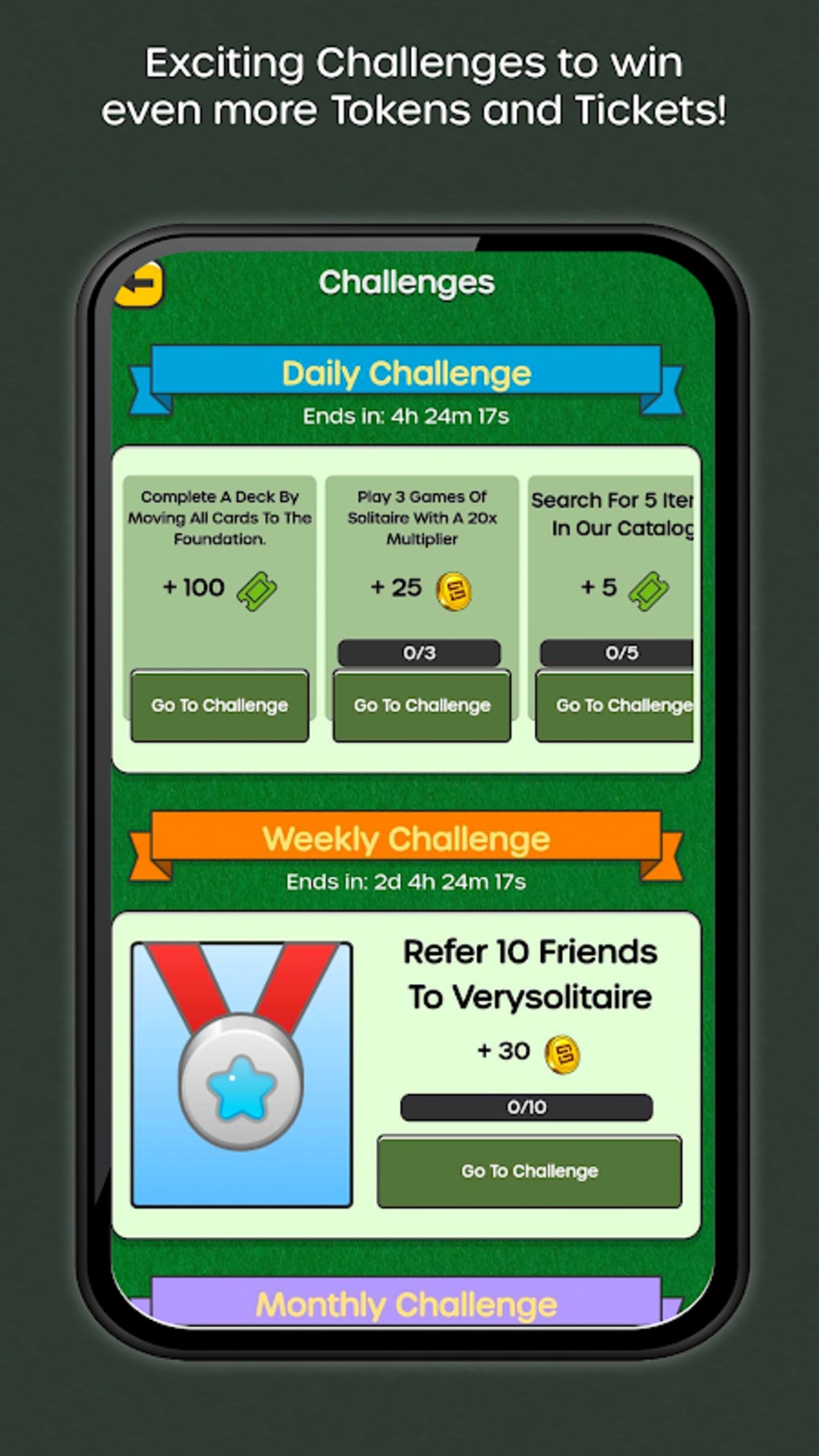Play Solitaire Weekly Rewards! 