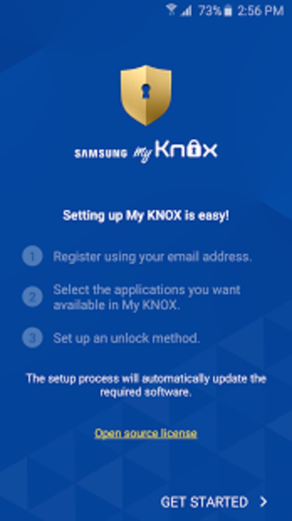 samsung knox per app vpn