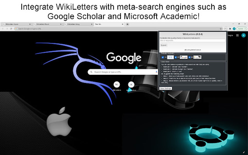 science search WikiLetters 1.0.5 for Google Chrome - Extension Download