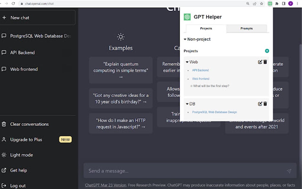 GPT Helper pour Google Chrome Extension Télécharger