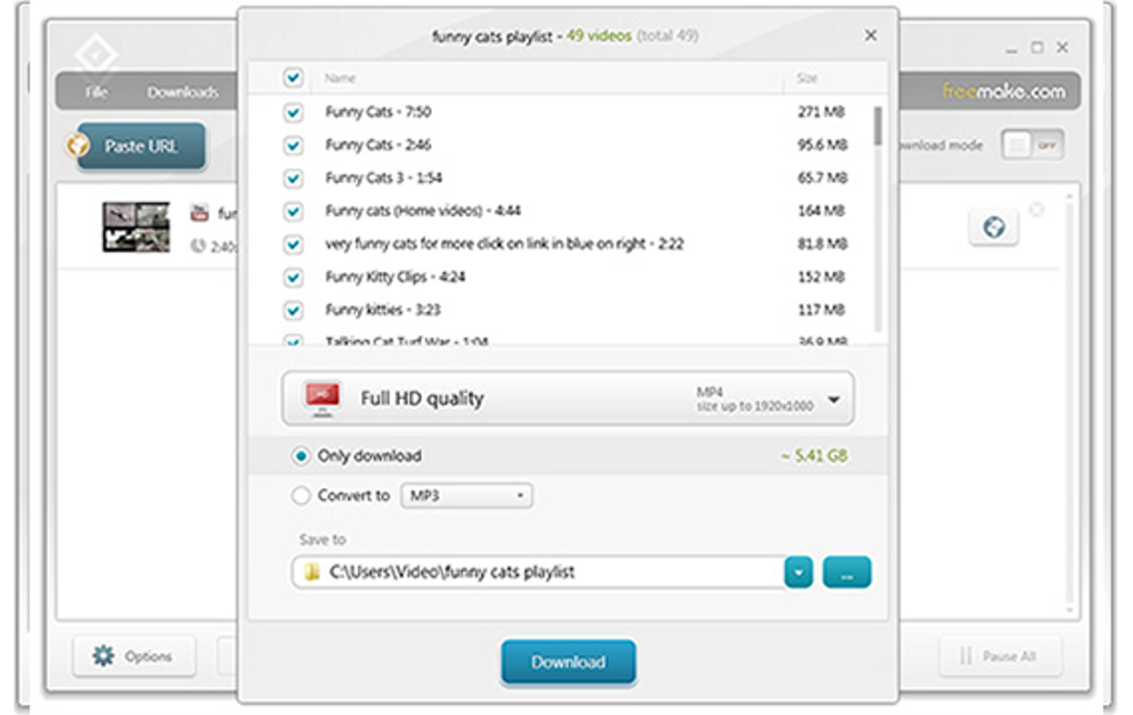 freemake video download manager