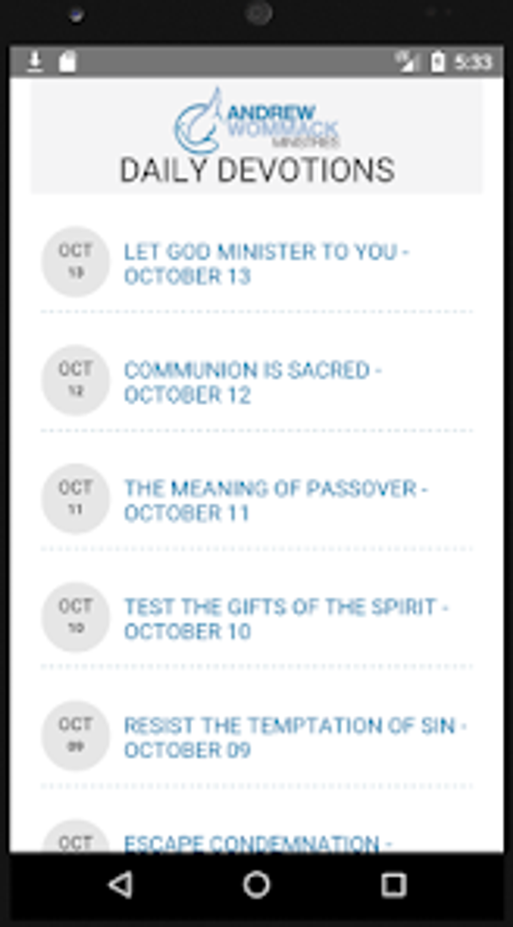 Daily Devotions - Andrew Womma For Android - Download