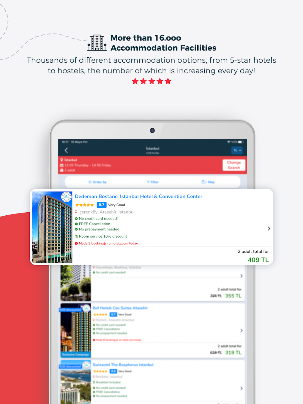 Otelzcom - Hotel Reservation Without Prepayment  Android  