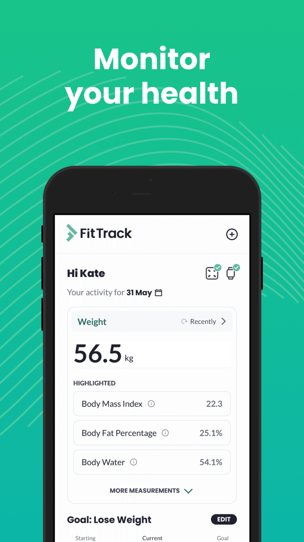 FitTrack MyHealth: Track Scale for iPhone - Download