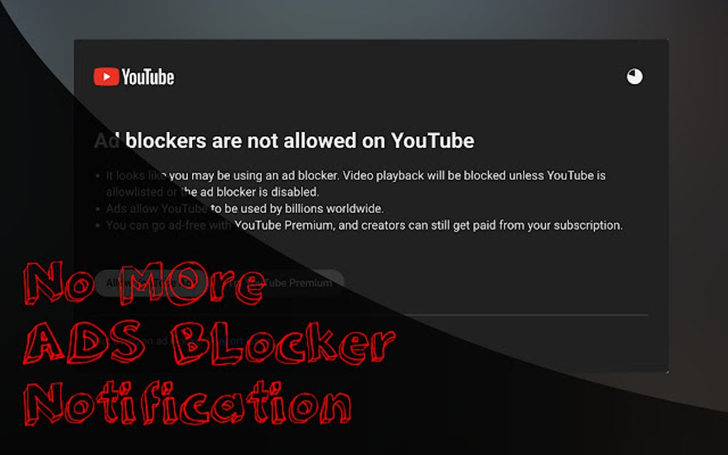 YouTube AdBlock Notification Blocker Google Chrome 용 - 확장 프로그램 다운로드