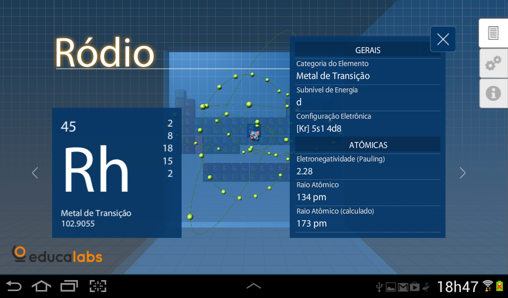 Tabela Periódica Educalabs para Android - Download