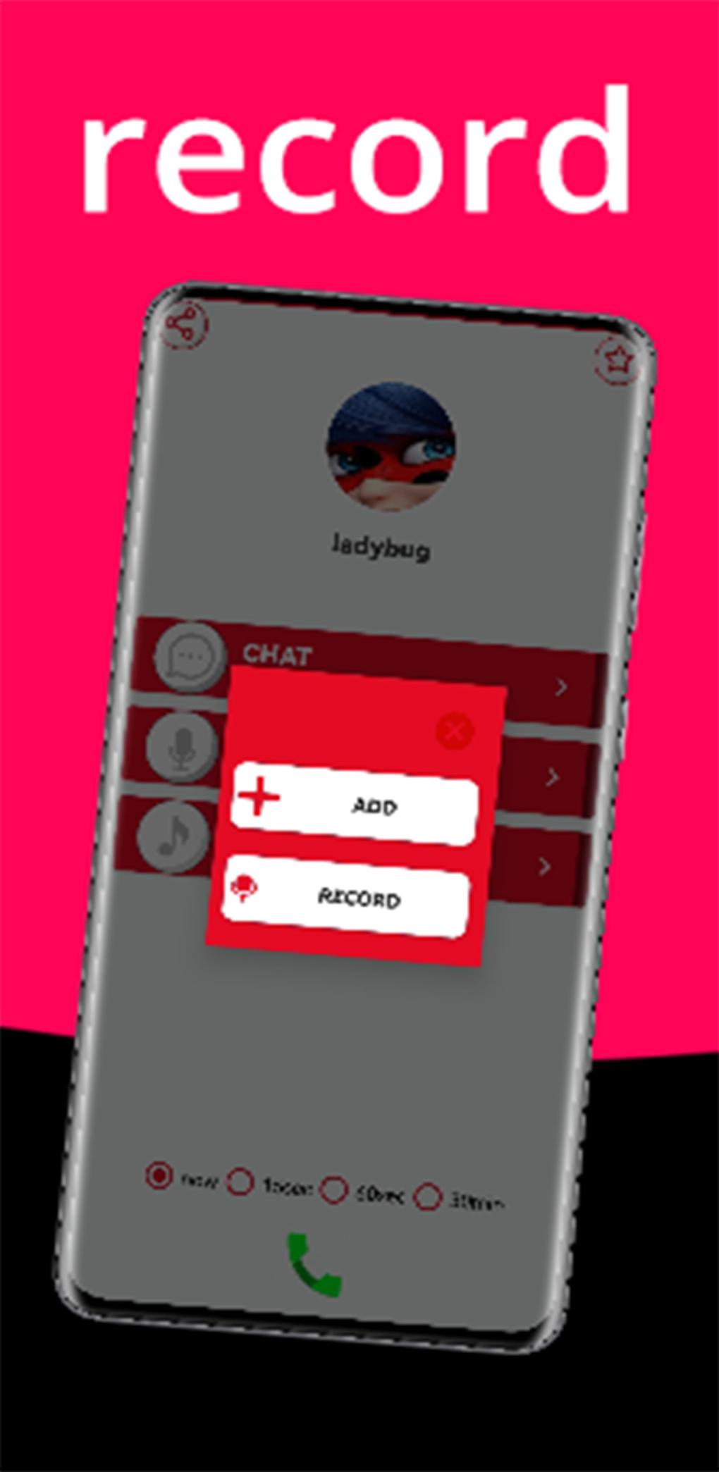 ladybug fake call and chat для Android — Скачать