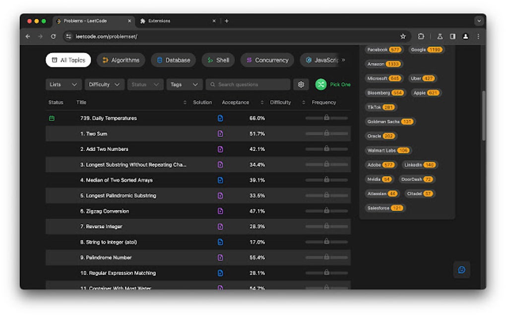 LeetCode Difficulty Hider for Google Chrome - Extension Download