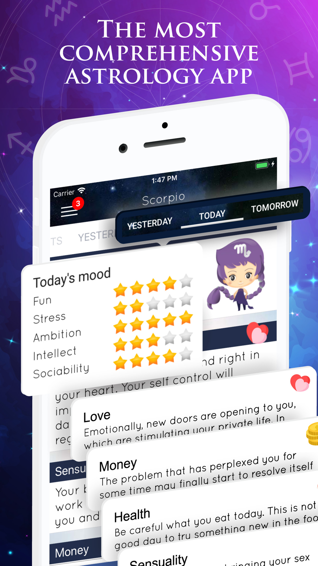 Astroguide - Horoscope Tarot สำหรับ IPhone - ดาวน์โหลด