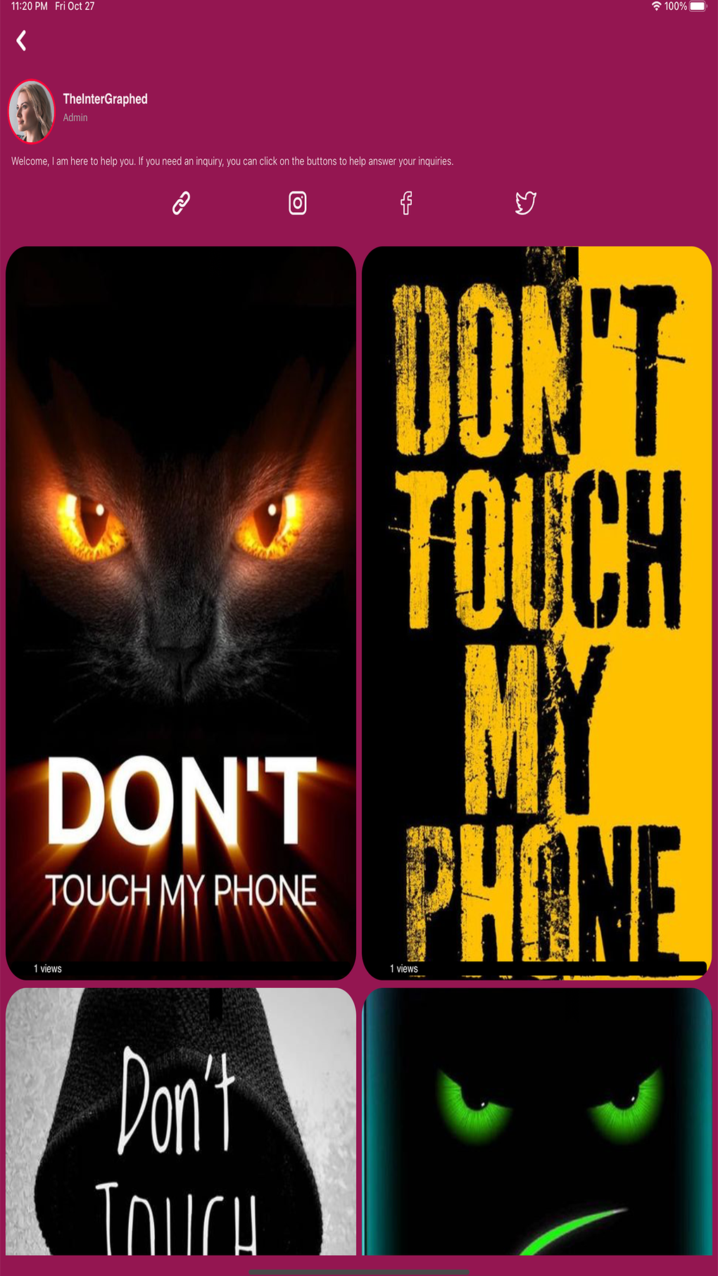 dont touch my phone wallpaper para iPhone - Descargar