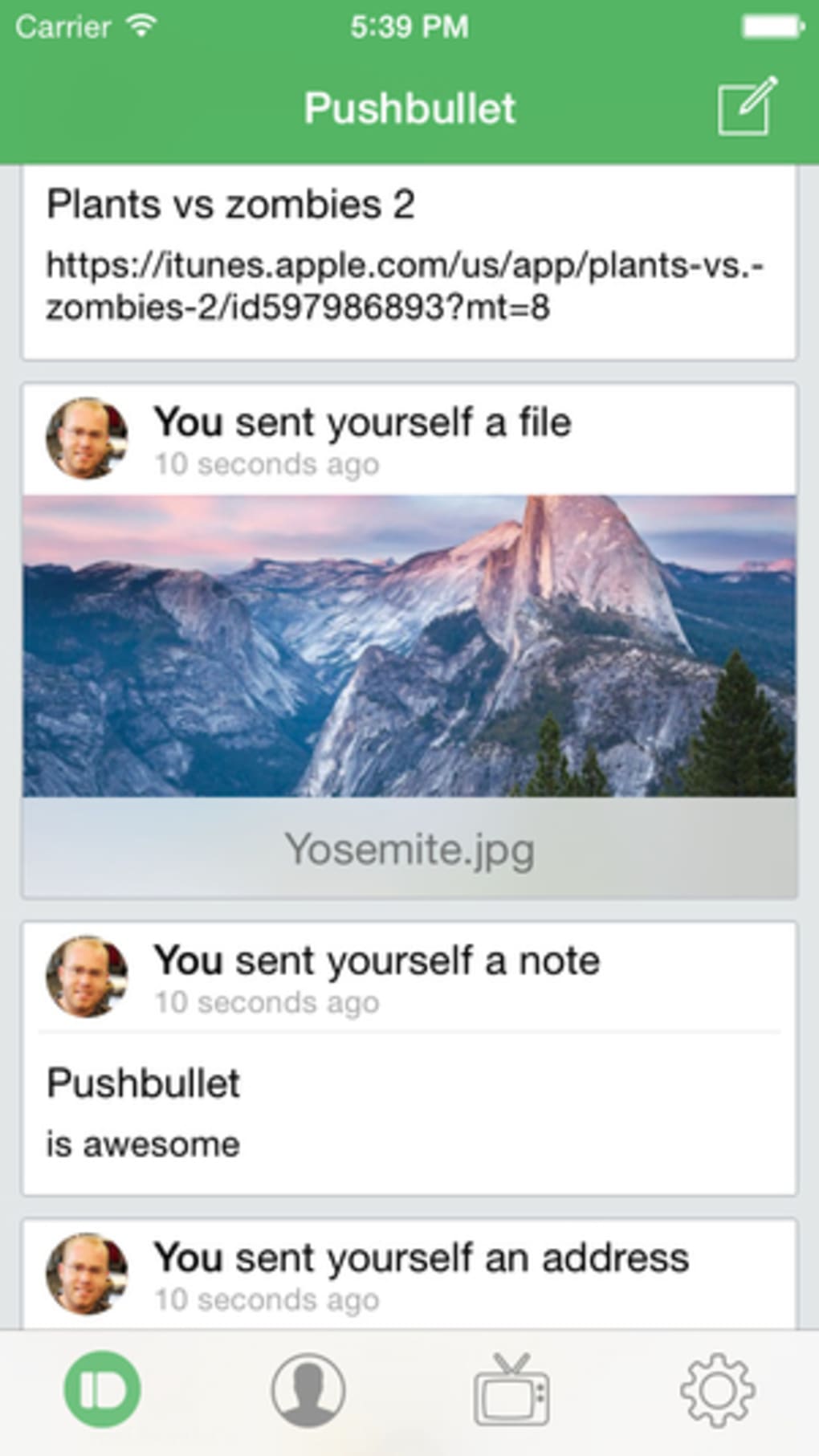 pushbullet ios app