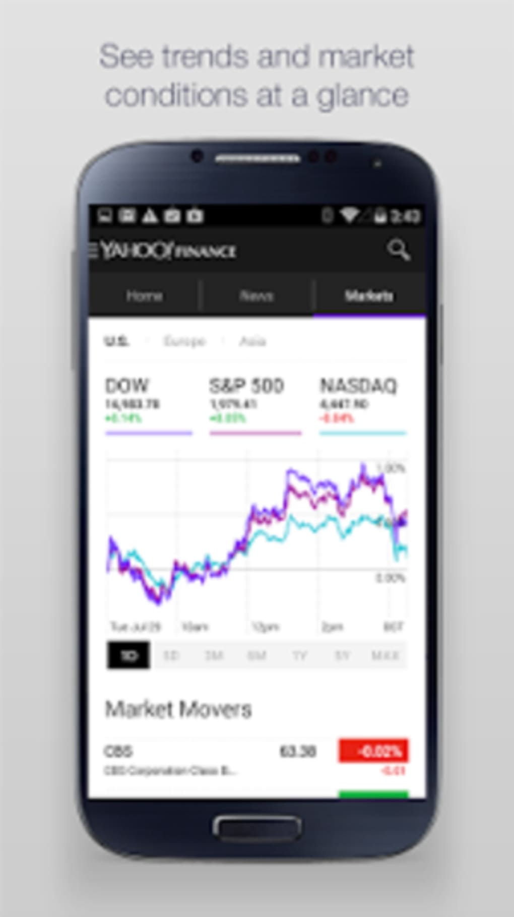Update the Yahoo Finance app for Android