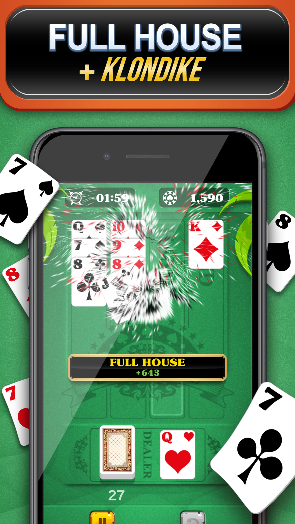5 card solitaire match cards for iphone 