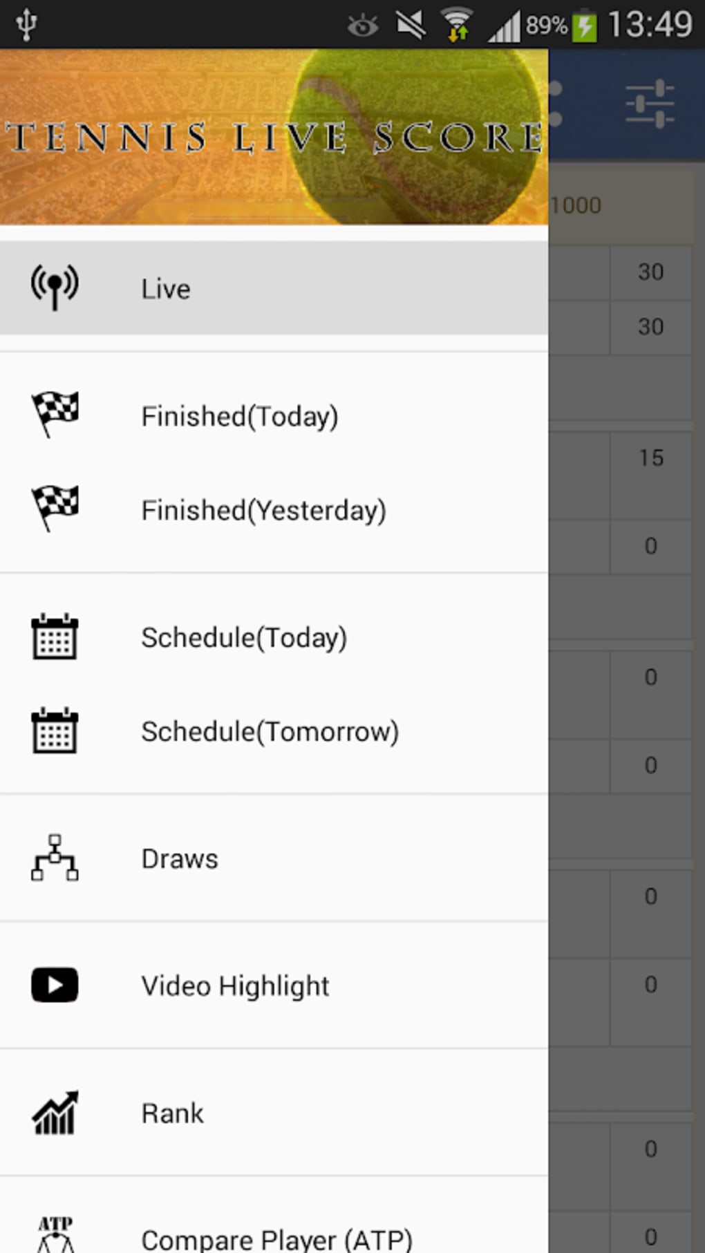 Tennis Live Score APK for Android