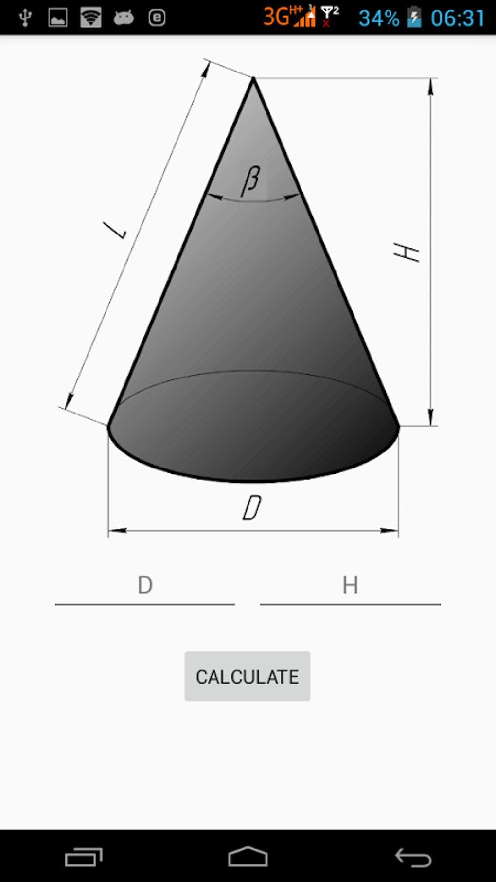  Flat Pattern Cone Calculator APK Android 