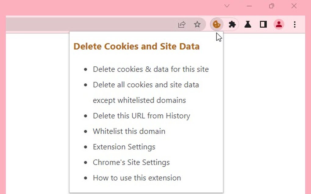 Delete Cookies and Site Data for Google Chrome - Extension Download