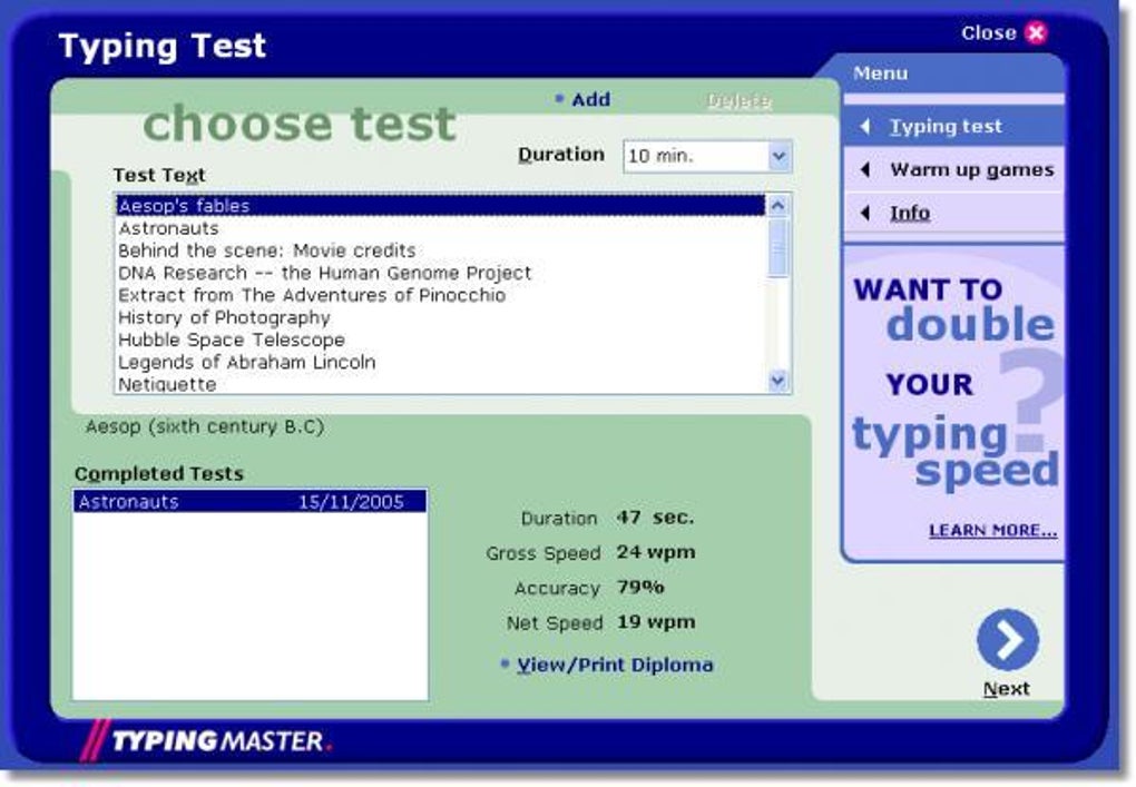 Typing Master Test Download Dictionaryose