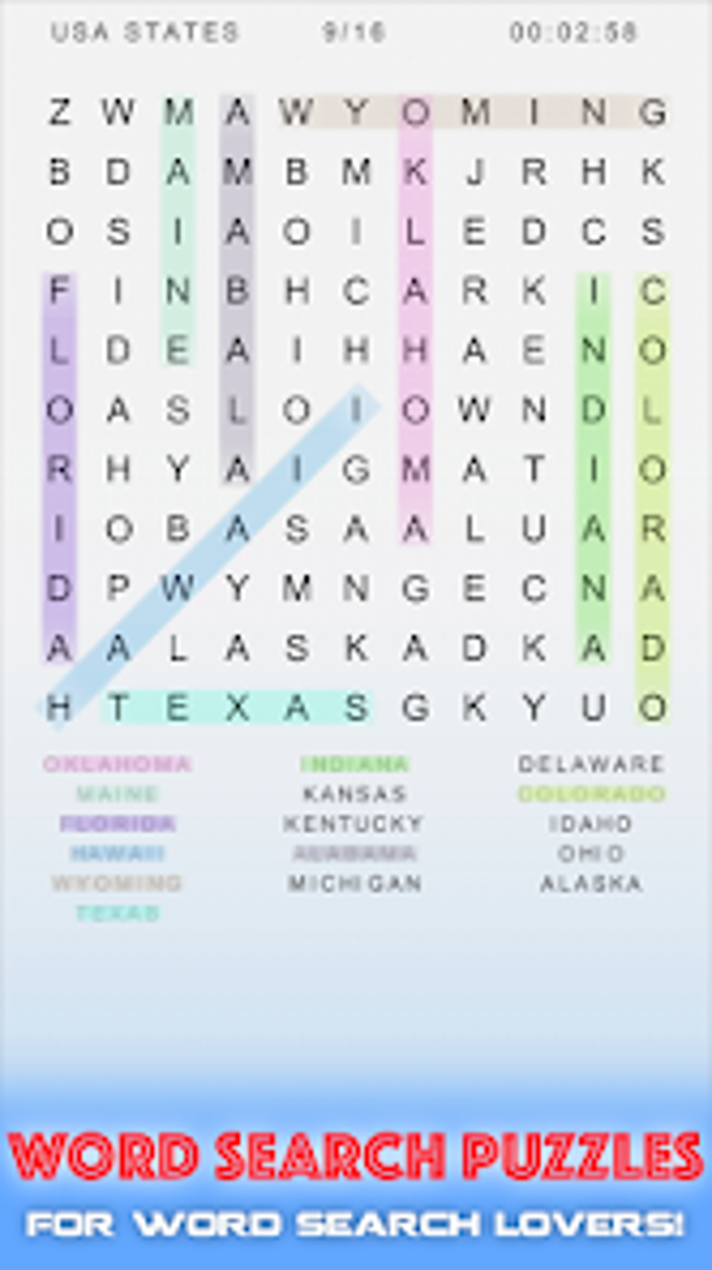 Android Word Search Puzzles Classic 